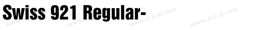 Swiss 921 Regular字体转换
